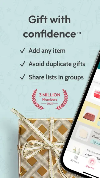 The first screenshot Giftster publishes on its own App Store listing.
